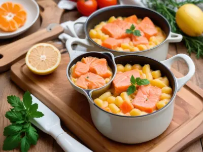 One Pot Pâtes crémeuses aux poireaux et saumon fumé