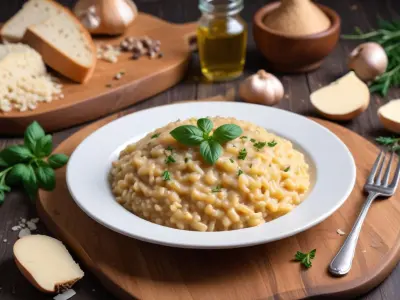 Risotto Crémeux aux Champignons et Parmesan