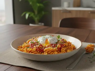 Pâtes  à l'Œuf et au Ketchup