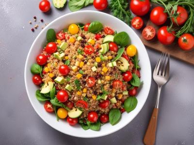 Salade estivale de quinoa aux légumes croquants