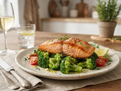 Filet de saumon et brocolis vapeur
