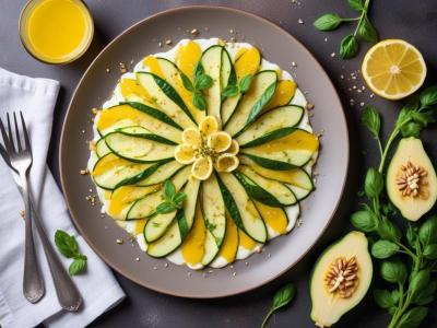 Carpaccio de Courgette au Citron Frais