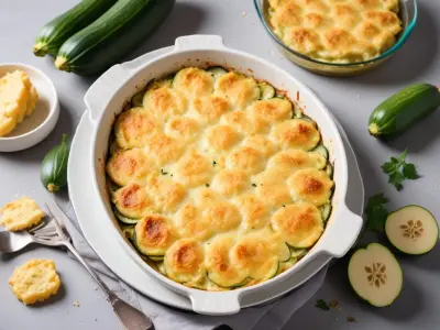 Gratin de Ravioles à la Crème de Courgette et Parmesan