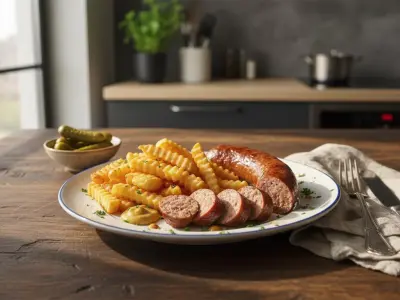 Duo Franc-Comtois : Saucisse de Montbéliard et Frites Croustillantes à l'Air Fryer (Solo)