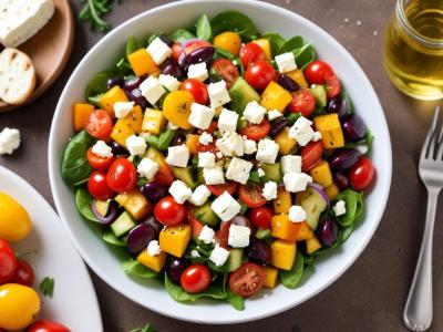 Salade de boulgour aux légumes grillés et feta