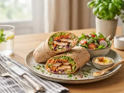 Wrap de poulet et crudités