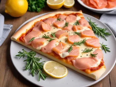 Pizza Nordique au Saumon Fumé, Crème Citronnée et Aneth