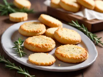 Sablés croustillants au parmesan et romarin