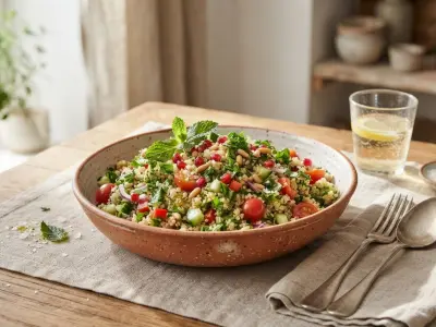 Taboulé de quinoa aux herbes et légumes du soleil