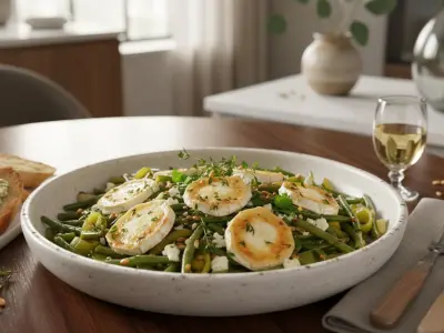 Poêlée de Poireaux et Céleri au Chèvre et Haricots Verts