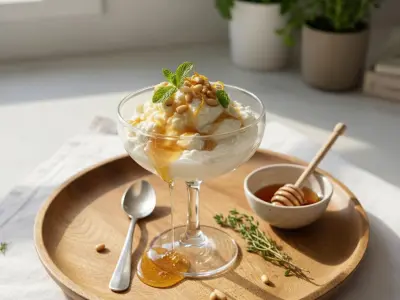 Crème Fouettée à la Ricotta et au Miel