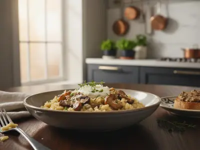 Risotto Crémeux aux Champignons des Bois
