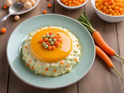 Mousse de Pois Cassés aux Carottes Glacées