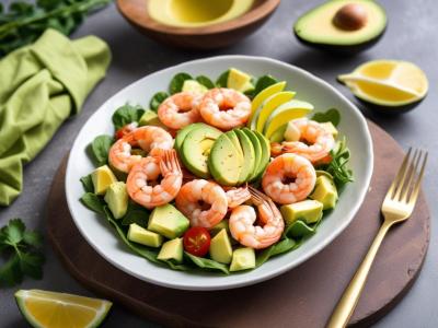 Salade fraîcheur avocat-crevettes au pamplemousse