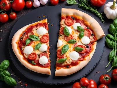 Pizza Maison aux Légumes Frais et Mozzarella