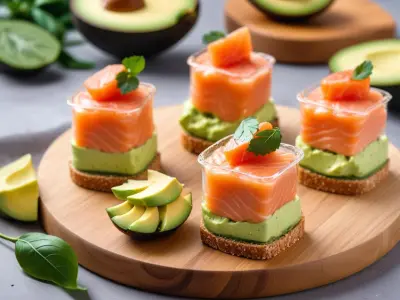 Verrines Éclatantes de Saumon Fumé et Avocat