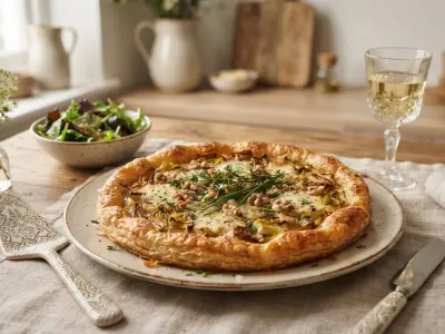 Tarte fine aux poireaux