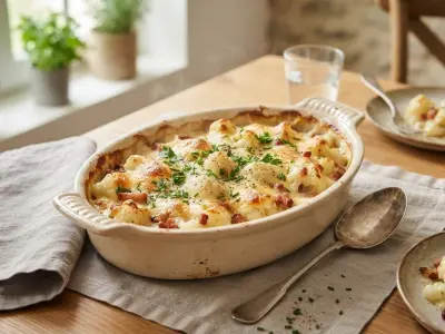 Gratin de chou-fleur et lardons