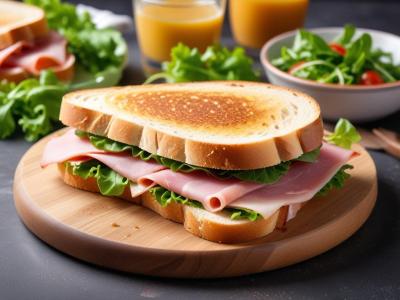 Le Classique Réconfortant : Sandwich Jambon-Fromage et Salade Verte