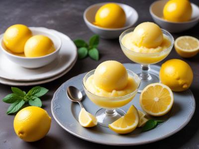 Sorbet Citron Maison Rafraîchissant