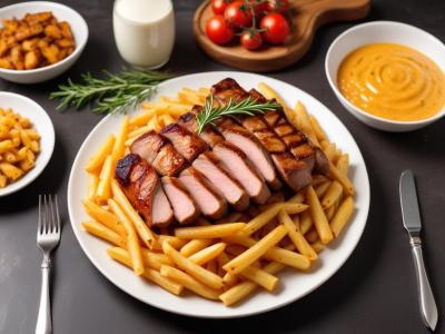 Côtes de porc grillées aux pennes épicées et crémeuses