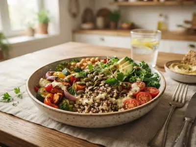 Bowl de quinoa aux légumes rôtis