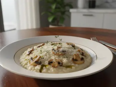 Risotto Royal aux Champignons de Paris et Parmesan