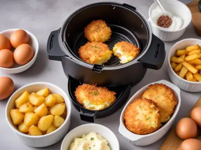 Pommes de Terre Rissolées et Œufs Cocotte à l'Air Fryer