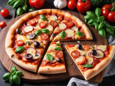 Pizza maison aux légumes de saison