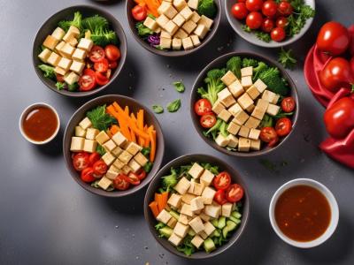 Salade de Tofu Mariné et Crudités Croquantes