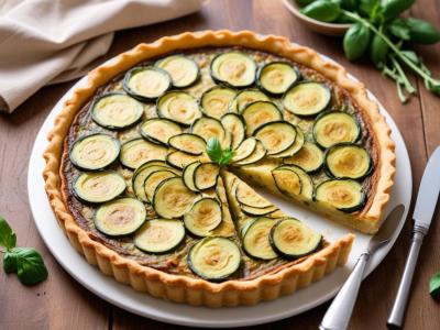 Tarte fine de courgettes à la toscane