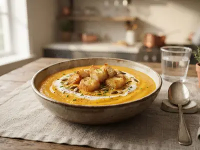 Velouté de potiron et croûtons
