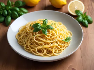 Spaghettis au citron et basilic
