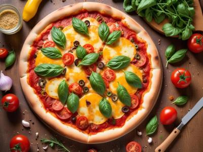 Pizza d'été aux légumes du soleil