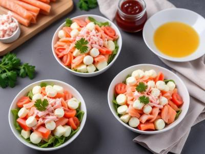 Salade Fraîcheur Pâtes, Surimi et Œufs Durs