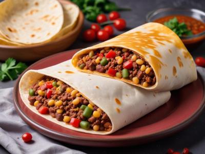 Burrito Confortable au Bœuf Haché et Haricots Rouges