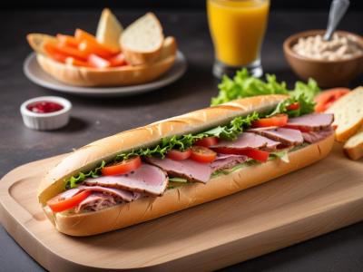 Sandwich Baguette au Thon et Crudités