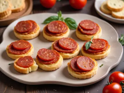 Sablés Apéritifs au Comté, Chorizo et Tomates Confites