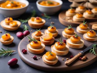 Bouchées Festives de Foie Gras et Pain d'Épices