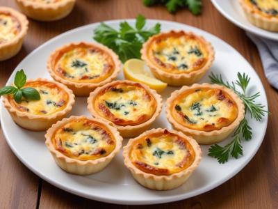 Mini-quiches aux noix et roquefort