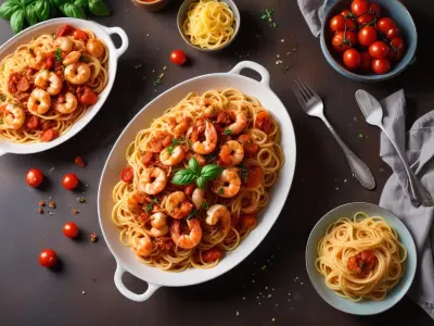 Spaghetti aux Crevettes et Chorizo pour 6 personnes