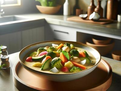 Curry de légumes nouveaux au lait de coco