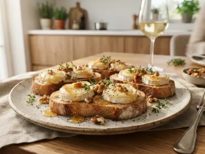 Tartines de chèvre chaud