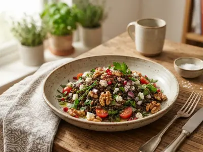 Salade de lentilles aux noix