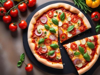 Pizza maison aux légumes de saison