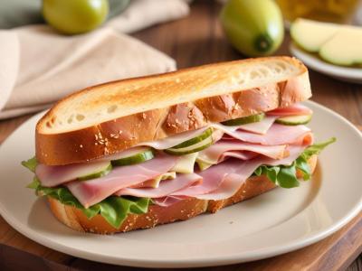 Sandwich au jambon de pays, comté et cornichons (à emporter)
