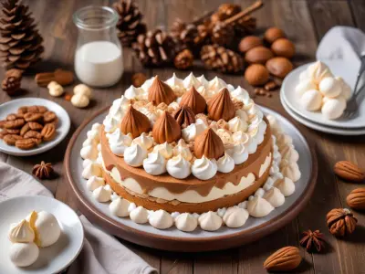 Mousse Forestière aux Marrons et Meringues Croustillantes