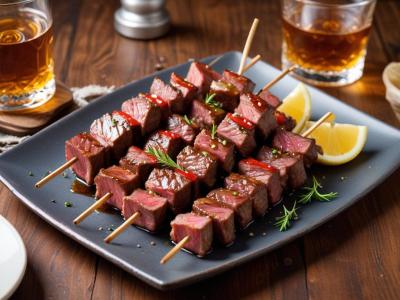 Brochettes de Bœuf Mariné au Whisky et Miel