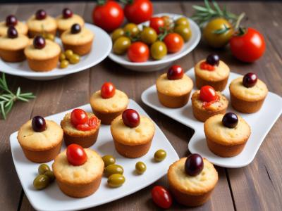 Mini Cakes Estivaux aux Olives et Tomates Séchées