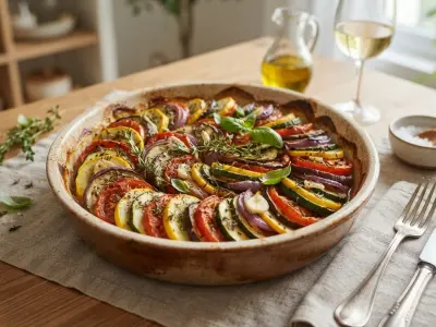 Tian de légumes du soleil aux herbes de Provence